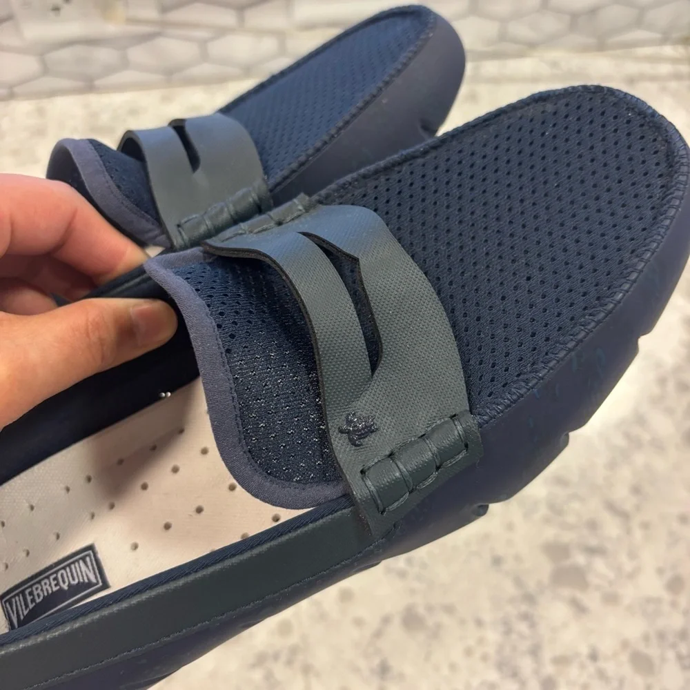 VILEBREQUIN Men’s Solid‎ Waterproof Shoes In Navy Blue, Size 9